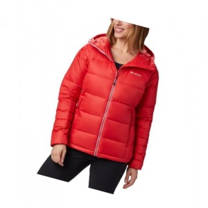 Columbia Centennial Creek Down Hooded Mont Kadın Kırmızı | 14635-MZCB