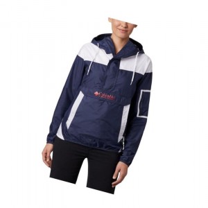 Columbia Challenger Windbreaker Mont Kadın Lacivert Beyaz | 81234-FLET