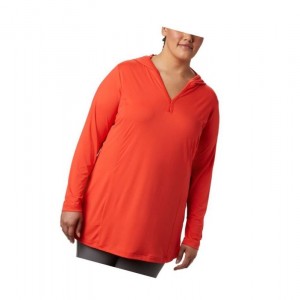 Columbia Chill River Hooded Tunic - Plus Kapşonlu Kadın Kırmızı | 86953-DKRF