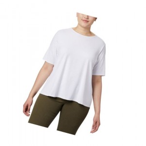 Columbia Chill River Short Sleeve Plus Size Tişört Kadın Beyaz | 50281-DAOP
