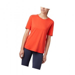 Columbia Chill River Short Sleeve Tişört Kadın Kırmızı | 91068-ODEN