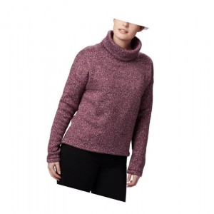 Columbia Chillin Fleece Sweatshirt Kadın Siyah Pembe | 53902-YKNG