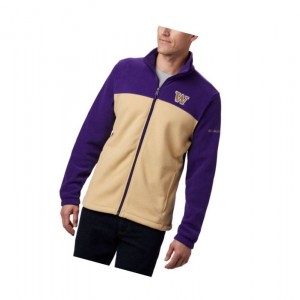 Columbia Collegiate Flanker III Fleece - Washington Mont Erkek Mor Kahverengi | 70189-JAWY