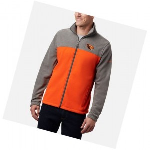 Columbia Collegiate Flanker III Fleece - Oregon State Mont Erkek Gri Kahverengi Turuncu | 50198-HSLX