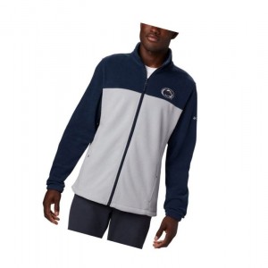 Columbia Collegiate Flanker III Fleece - Penn State Mont Erkek Lacivert Gri | 16205-INLE