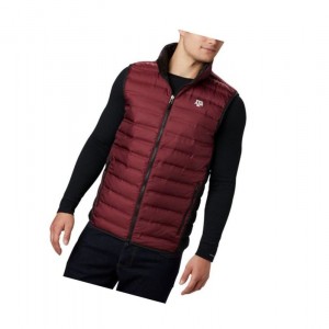 Columbia Collegiate Lake 22 Reversible - Texas A&M Yelek Erkek Koyu Bordo Siyah | 34028-QKRN