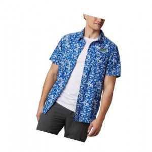 Columbia Collegiate PFG Super Slack Tide - Florida Gömlek Erkek Mavi | 32709-NCYZ