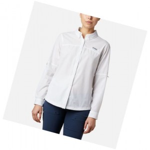 Columbia Coral Point Long Sleeve Woven Gömlek Kadın Beyaz | 79325-GKIJ