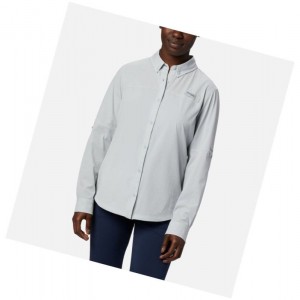 Columbia Coral Point Long Sleeve Woven Gömlek Kadın Gri | 43105-GYPZ