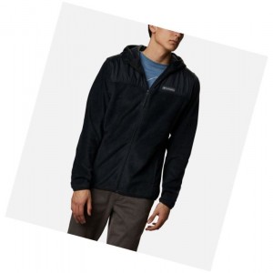 Columbia Cottonwood Park Overlay Full Zip Fleece Mont Erkek Siyah | 42956-OGYR