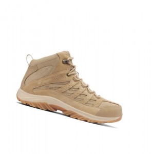 Columbia Crestwood Mid Waterproof Wide Yürüyüş Botu Erkek Kahverengi | 50192-LYJF