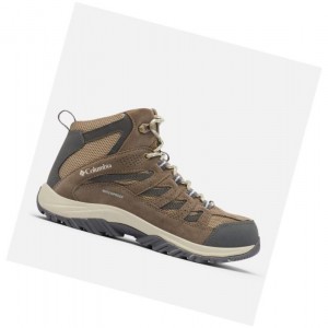 Columbia Crestwood Mid Waterproof Yürüyüş Botu Kadın Kahverengi | 06854-XPSE