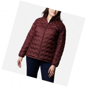 Columbia Delta Ridge Down Plus Size Mont Kadın Bordo | 54276-ALBS