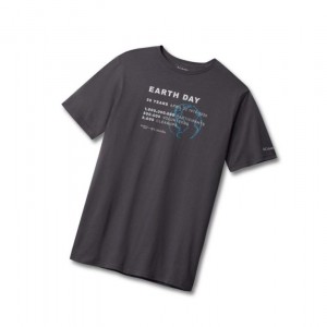 Columbia Earth Day Tişört Erkek Gri | 36807-ZAUV