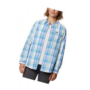 Columbia Eden Prairie Long Sleeve Gömlek Kadın Mavi | 28634-UHYI