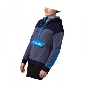 Columbia Exploration Fleece Anorak Kapşonlu Kadın Lacivert | 54831-ZBVH