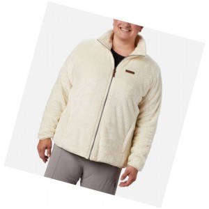 Columbia Fire Side II Plush Full Zip Fleece Plus Size Mont Kadın Krema | 31450-SIUQ
