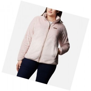 Columbia Fire Side II Plush Full Zip Fleece Plus Size Mont Kadın Pembe | 05736-EZRG