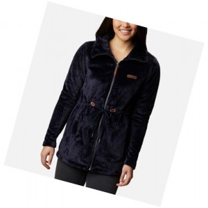 Columbia Fire Side Long Full Zip Sherpa Fleece Mont Kadın Lacivert | 74920-WXLP