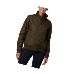 Columbia Firwood Bomber Mont Kadın Zeytin Yeşili | 64738-VFTM
