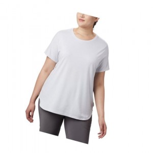 Columbia Firwood Camp II Short Sleeve Plus Size Tişört Kadın Beyaz | 50926-ISLH