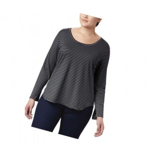 Columbia Firwood Camp Long Sleeve Plus Size Sweatshirt Kadın Siyah | 46270-NQRX