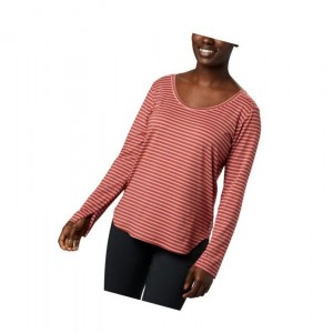 Columbia Firwood Camp Long Sleeve Sweatshirt Kadın Kırmızı | 97612-UTBE