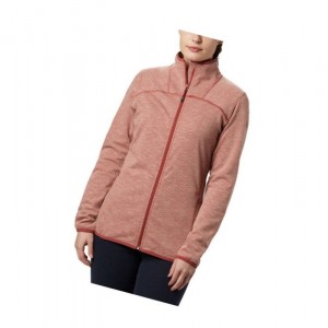 Columbia Firwood Camp Striped Full Zip Fleece Mont Kadın Kırmızı | 45807-CAER