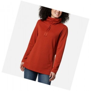 Columbia Firwood Ottoman Turtleneck Sweatshirt Kadın Bordo | 25143-WSJD