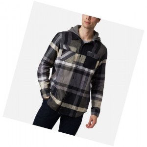 Columbia Flare Gun Stretch Flannel Gömlek Erkek Siyah Kahverengi | 24839-PUIQ