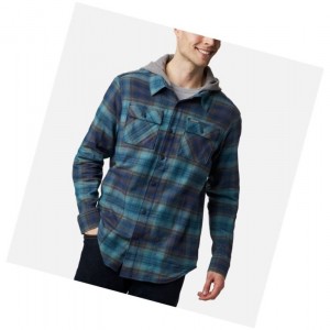 Columbia Flare Gun Stretch Flannel Gömlek Erkek Mavi | 03964-ASOT