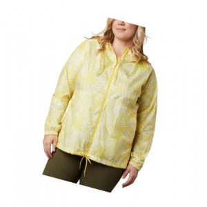 Columbia Flash Forward Printed Windbreaker Plus Size Mont Kadın Sarı | 72148-PXHK