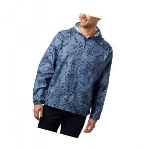 Columbia Flash Forward Printed Windbreaker Mont Erkek Mavi | 46328-WNBL