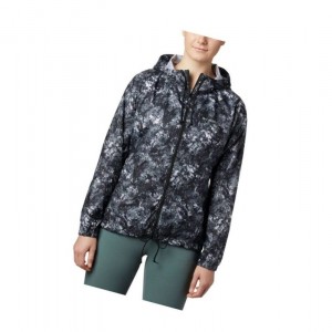 Columbia Flash Forward Printed Windbreaker Mont Kadın Siyah | 42981-WEPY