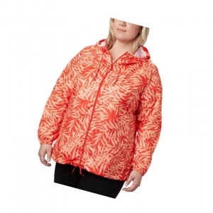 Columbia Flash Forward Printed Windbreaker Plus Size Mont Kadın Turuncu | 05397-UBHT