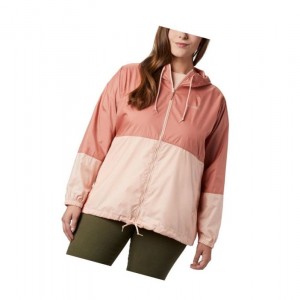 Columbia Flash Forward Windbreaker Plus Size Mont Kadın Pembe | 52168-LZBQ