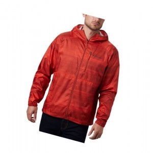 Columbia Flash Forward Windbreaker Print Mont Erkek Kırmızı | 62781-NTBH