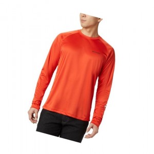Columbia Fork Stream Long Sleeve Sweatshirt Erkek Beyaz | 30126-BXKN