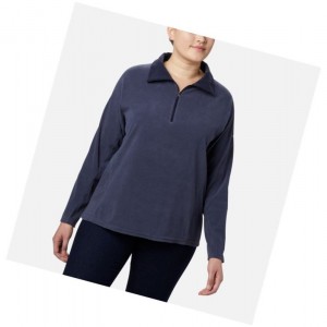 Columbia Glacial IV 1/2 Zip Plus Size Sweatshirt Kadın Lacivert | 70196-PTJC
