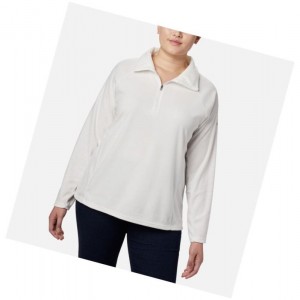 Columbia Glacial IV 1/2 Zip Plus Size Sweatshirt Kadın Krema | 62415-GHAL