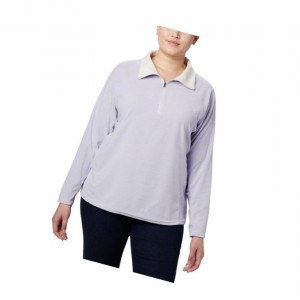 Columbia Glacial IV 1/2 Zip Plus Size Sweatshirt Kadın Mor | 56408-HIMJ