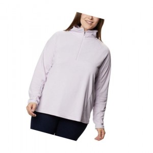 Columbia Glacial IV 1/2 Zip Plus Size Sweatshirt Kadın Mor | 16379-OQEN