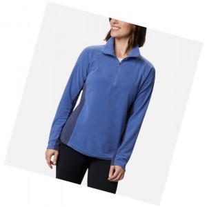 Columbia Glacial IV Half Zip Fleece Sweatshirt Kadın Lacivert | 59324-WQVC