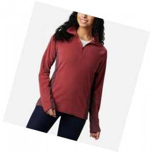 Columbia Glacial IV Half Zip Fleece Sweatshirt Kadın Kırmızı | 58627-YZTM