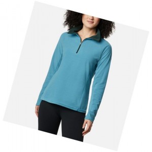 Columbia Glacial IV Half Zip Fleece Sweatshirt Kadın Mavi | 49783-GBIS