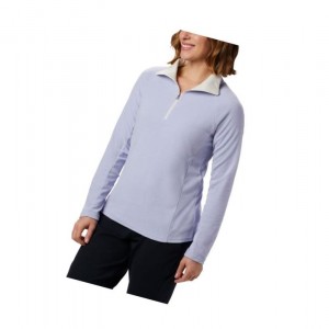 Columbia Glacial IV Half Zip Fleece Sweatshirt Kadın Mor | 47921-MLWC