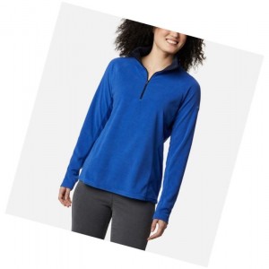 Columbia Glacial IV Half Zip Fleece Sweatshirt Kadın Mavi Lacivert | 29051-UZBG