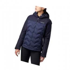 Columbia Grand Trek Down Hooded Mont Kadın Lacivert | 80214-ODRX