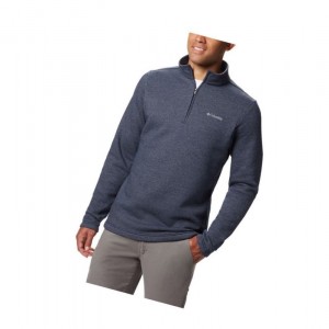Columbia Great Hart Mountain III Half Zip Fleece Sweatshirt Erkek Lacivert | 81049-CYBU