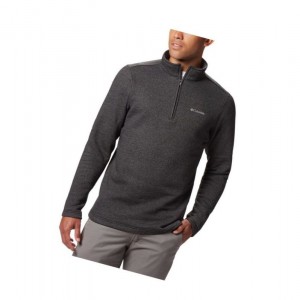 Columbia Great Hart Mountain III Half Zip Fleece Sweatshirt Erkek Siyah | 61937-ULOG
